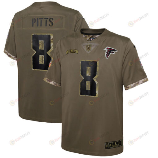 Kyle Pitts Atlanta Falcons 2022 Salute To Service Player Limited Jersey - Olive