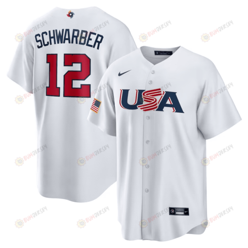 Kyle Schwarber 12 USA Baseball 2023 World Baseball Classic Jersey - White