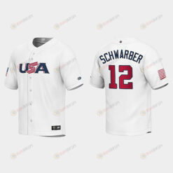 Kyle Schwarber 12 USA Baseball 2023 World Baseball Classic Youth Jersey