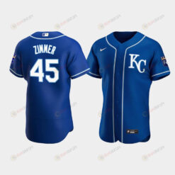 Kyle Zimmer 45 Kansas City Royals Royal Alternate Jersey Jersey