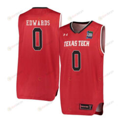 Kyler Edwards 00 Texas Tech Red Raiders Basketball Jersey Red