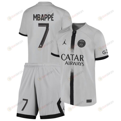 Kylian Mbapp? 7 Paris Saint-Germain Away Kit 2022-23 Youth Jersey - Black