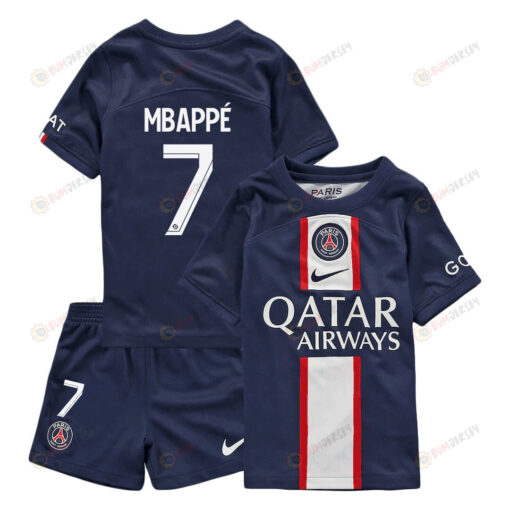 Kylian Mbapp? 7 Paris Saint-Germain Home Kit 2022-23 Youth Jersey - Blue