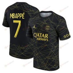 Kylian Mbapp? 7 Paris Saint-Germain Youth 2022/23 Fourth Breathe Stadium Player Jersey - Black