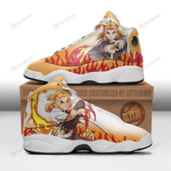 Kyojuro Rengoku Shoes Kny Anime Air Jordan 13 Shoes Sneakers