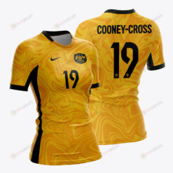 Kyra Cooney-Cross 19 Australia 2023 Women Home Jersey - Yellow - All Over Printed Jersey