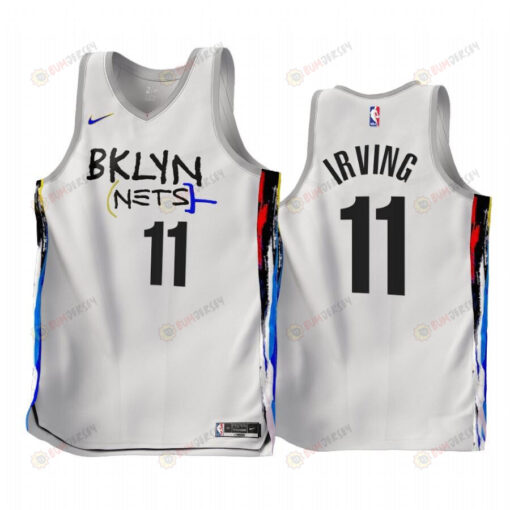 Kyrie Irving 2022-23 Brooklyn Nets White 11 City Edition Jersey - Men Jersey