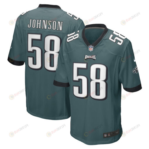 Kyron Johnson Philadelphia Eagles Game Player Jersey - Midnight Green