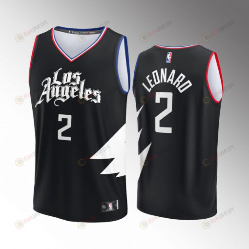 LA Clippers 2 Kawhi Leonard Statement Edition Men Jersey Fast Break Player Black