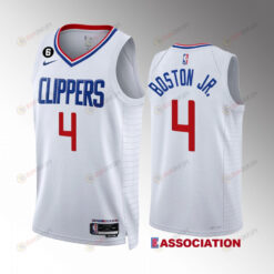 LA Clippers Brandon Boston Jr. 4 2022-23 Association Edition White Jersey Swingman