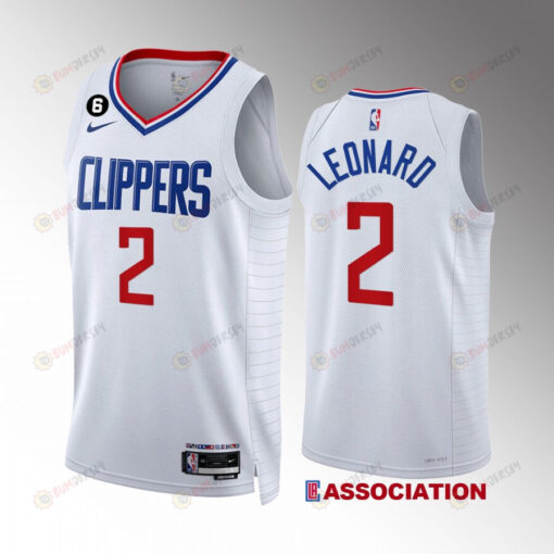 LA Clippers Kawhi Leonard 2 2022-23 Association Edition White Jersey Swingman