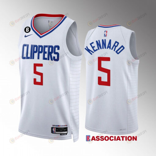 LA Clippers Luke Kennard 5 2022-23 Association Edition White Jersey Swingman