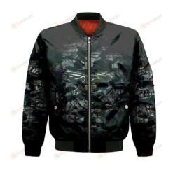 LIU Brooklyn Blackbirds Bomber Jacket 3D Printed Camouflage Vintage