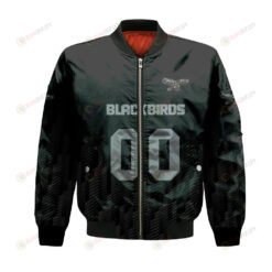 LIU Brooklyn Blackbirds Bomber Jacket 3D Printed Team Logo Custom Text And Number