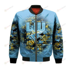 LIU Sharks Bomber Jacket 3D Printed Camouflage Vintage