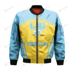 LIU Sharks Bomber Jacket 3D Printed Curve Style Sport