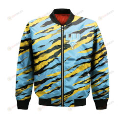 LIU Sharks Bomber Jacket 3D Printed Sport Style Team Logo Pattern