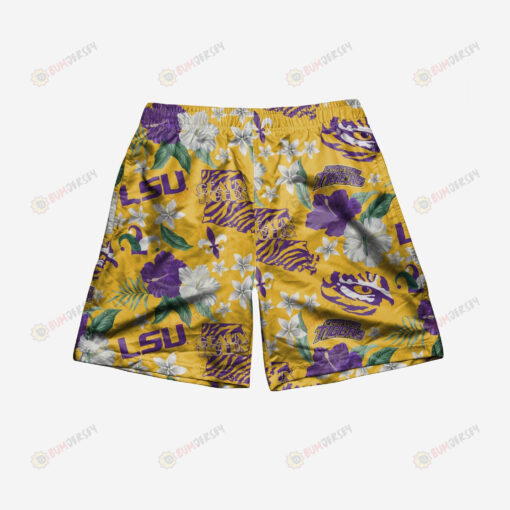 LSU Tigers City Style Hawaiian Men Shorts Swim Trunks - Print Shorts