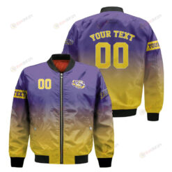 LSU Tigers Fadded Bomber Jacket 3D Printed