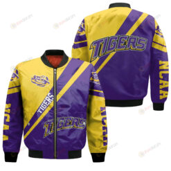 LSU Tigers Logo Bomber Jacket 3D Printed Cross Style
