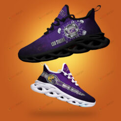 LSU Tigers Logo Broken Pattern 3D Max Soul Sneaker Shoes