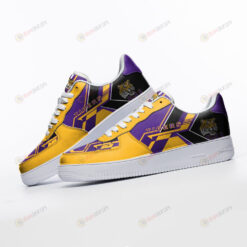 LSU Tigers Logo Pattern Air Force 1 Printed In Purple Yellow