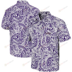 LSU Tigers Purple Make Like A Tree Camp Button-Up Hawaiian Shirt