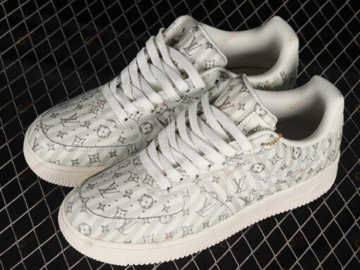 LV x Nike Air Force 1 07 Low Beige Grey Shoes Sneakers