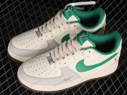 LV x Nike Air Force 1 07 Low White Grey Green Shoes Sneakers