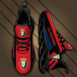 La Liga CA Osasuna Logo Black Stripe Pattern 3D Max Soul Sneaker Shoes In Red