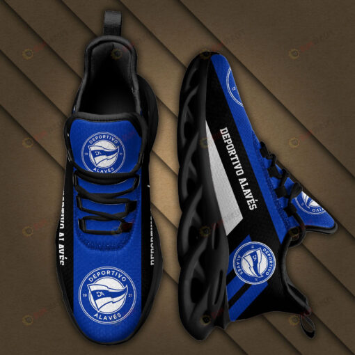 La Liga Deportivo Alaves Logo Pattern 3D Max Soul Sneaker Shoes