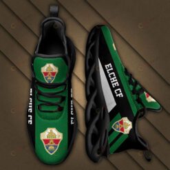 La Liga Elche CF Logo Black Pattern 3D Max Soul Sneaker Shoes In Green