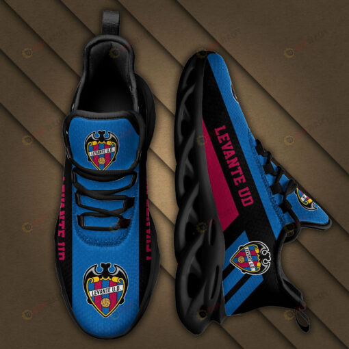 La Liga Levante UD Logo Pattern 3D Max Soul Sneaker Shoes In Blue Black Red