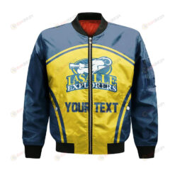 La Salle Explorers Bomber Jacket 3D Printed Curve Style Sport