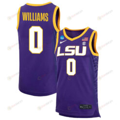 LaDazhia Williams 0 LSU Tigers 2023 NCAA Basketball Jersey - Purple
