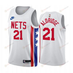 LaMarcus Aldridge 2022-23 Brooklyn Nets White 21 Classic Edition Jersey - Men Jersey