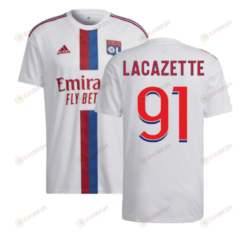 Lacazette 91 Olympique Lyon 2022-2023 Home Men Jersey - White