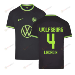 Lacroix 4 Wolfsburg 2022-2023 Away Men Jersey - Black