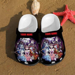 Lady Skull The Nightmare Before Christmas Custom Name Crocs Crocband Clog Comfortable Water Shoes - AOP Clog
