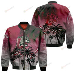 Lafayette Leopards Bomber Jacket 3D Printed Coconut Tree Tropical Grunge