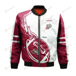 Lafayette Leopards Bomber Jacket 3D Printed Flame Ball Pattern