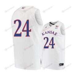 Lagerald Vick 24 Kansas Jayhawks Basketball Men Jersey - White