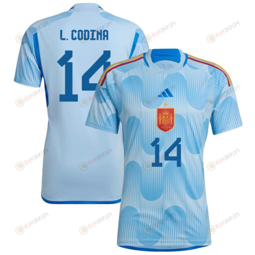 Laia Codina 14 Spain 1 Star Women's National Team 2023-24 World Cup Away WOMEN Jersey