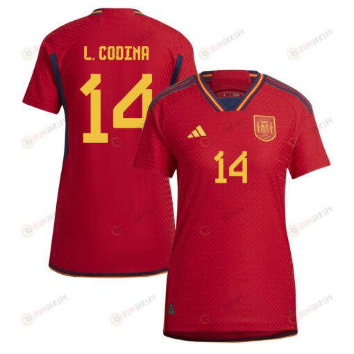 Laia Codina 14 Spain Women's National Team 2023-24 World Cup Home Women Jersey