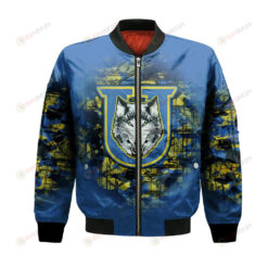 Lakehead Thunderwolves Bomber Jacket 3D Printed Camouflage Vintage