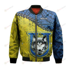 Lakehead Thunderwolves Bomber Jacket 3D Printed Grunge Polynesian Tattoo