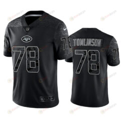 Laken Tomlinson 78 New York Jets Black Reflective Limited Jersey - Men