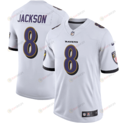 Lamar Jackson 8 Baltimore Ravens Vapor Limited Jersey - White