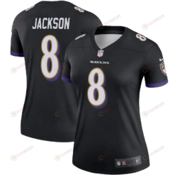 Lamar Jackson 8 Baltimore Ravens Women's Legend Team Jersey - Black