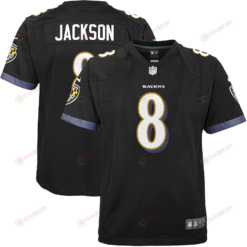 Lamar Jackson 8 Baltimore Ravens Youth Jersey - Black